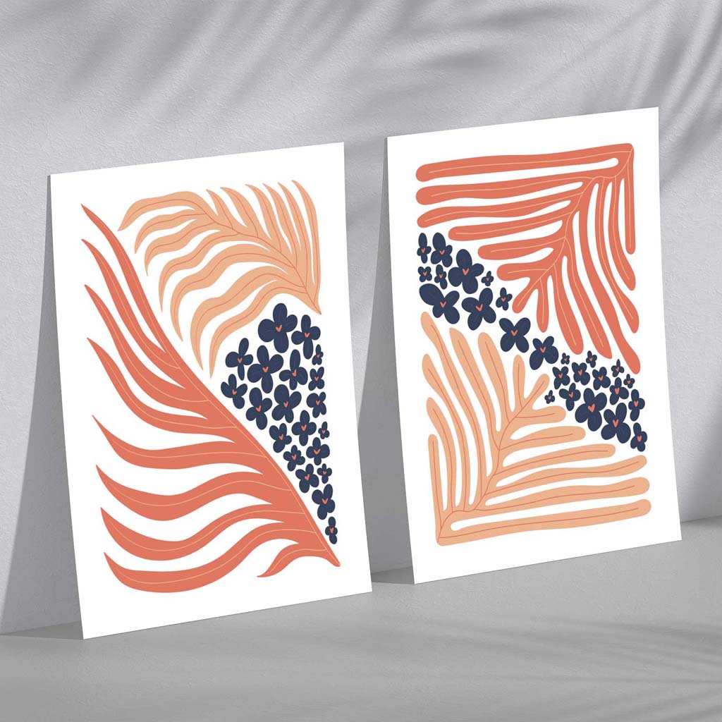 Boho Flower Art Print Set 0