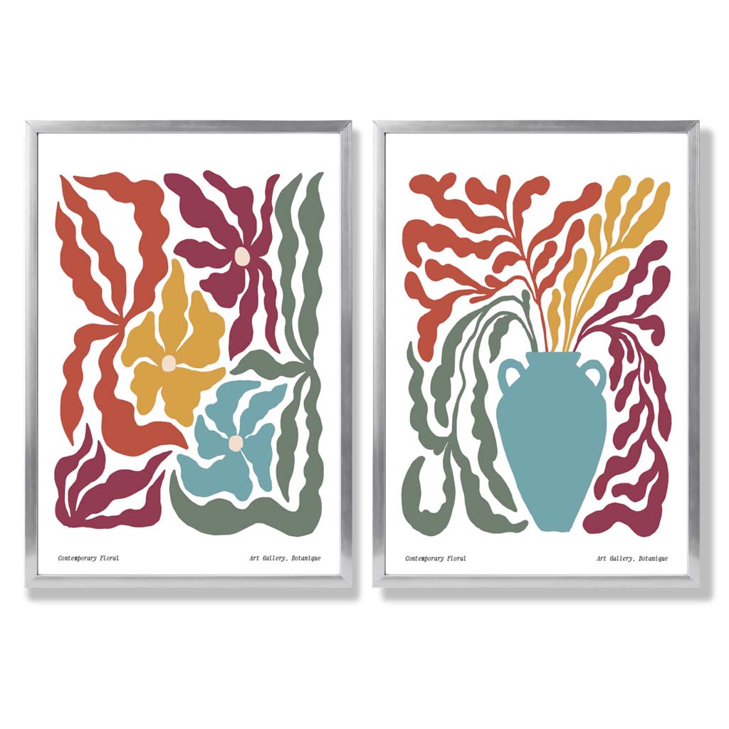 Boho Flower Art Print Set, 2 Framed Prints 9
