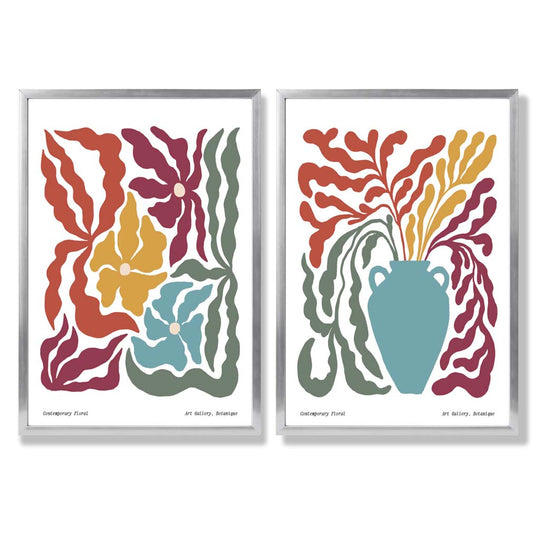Boho Flower Art Print Set, 2 Framed Prints 9