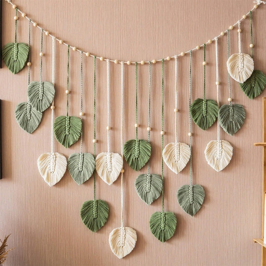 Boho Macrame Leaves Garland - Sisustuselementti 1