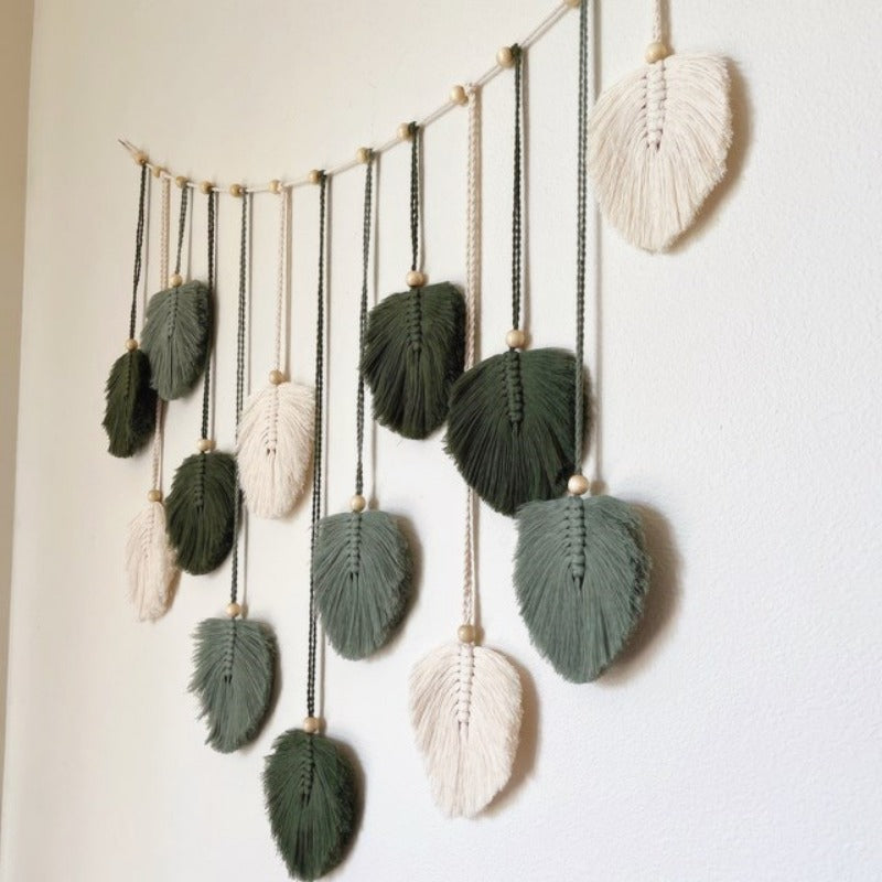 Boho Macrame Leaves Garland - Sisustuselementti 4