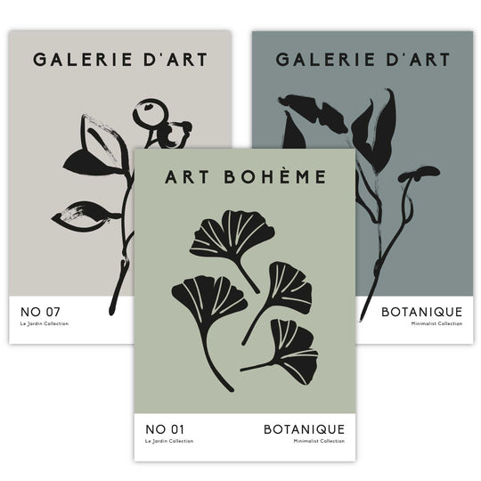 Boho Taidevedos Setti 3 Kpl Minimalistinen Sisustus 1