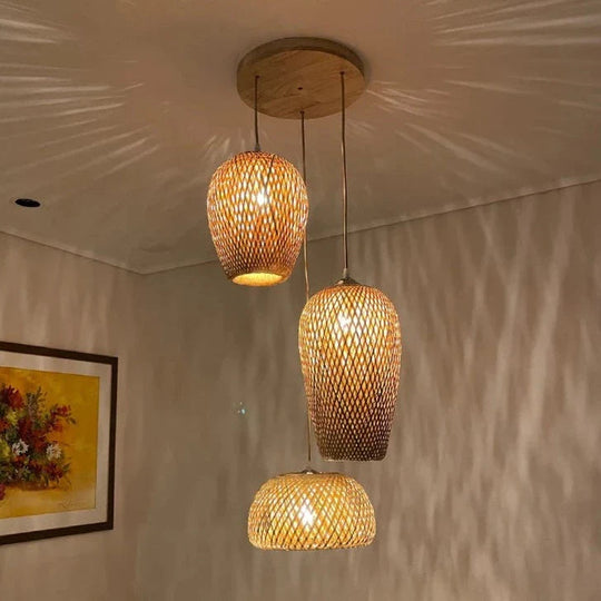 Boho Tyylinen Rotan Riippuvalaisin 1