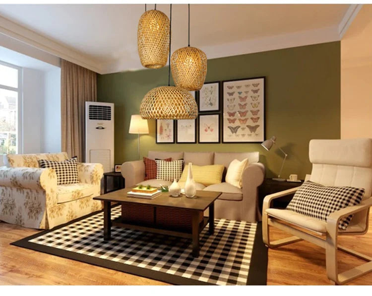 Boho Tyylinen Rotan Riippuvalaisin 7