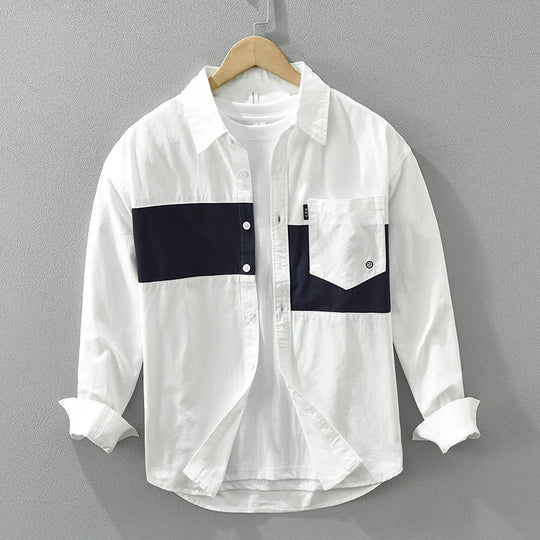 Variant image for Miesten T Paita Moderni Patchwork Pehmeä Puuvilla-13