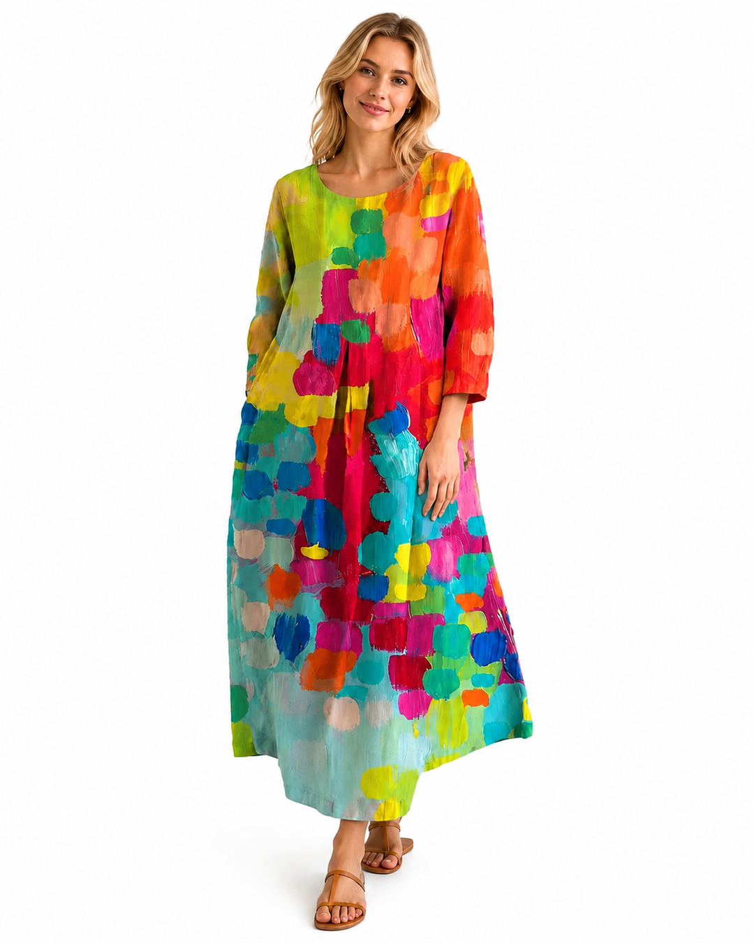 Naisten Kesämekko Värikkäällä Printillä Jäljitelmä