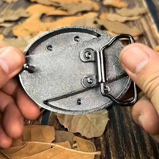 Cowboys-vyön solki Metallinen Soikea 3