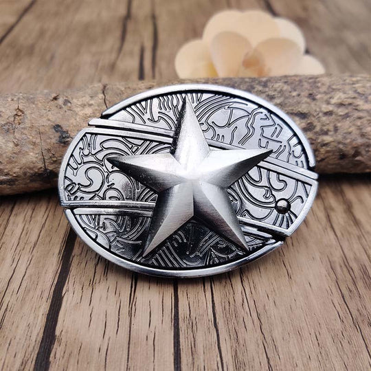 Cowboys-vyön solki Metallinen Soikea 9