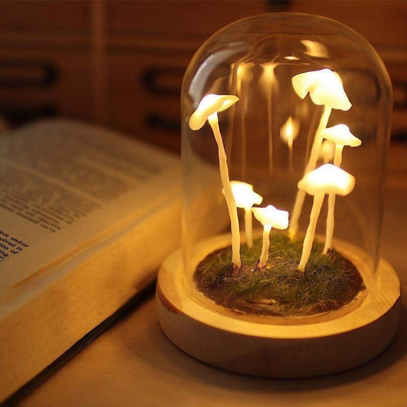 DIY LED Pöytälamppu Sieni Muotoilu Luovuus Valaistus 0