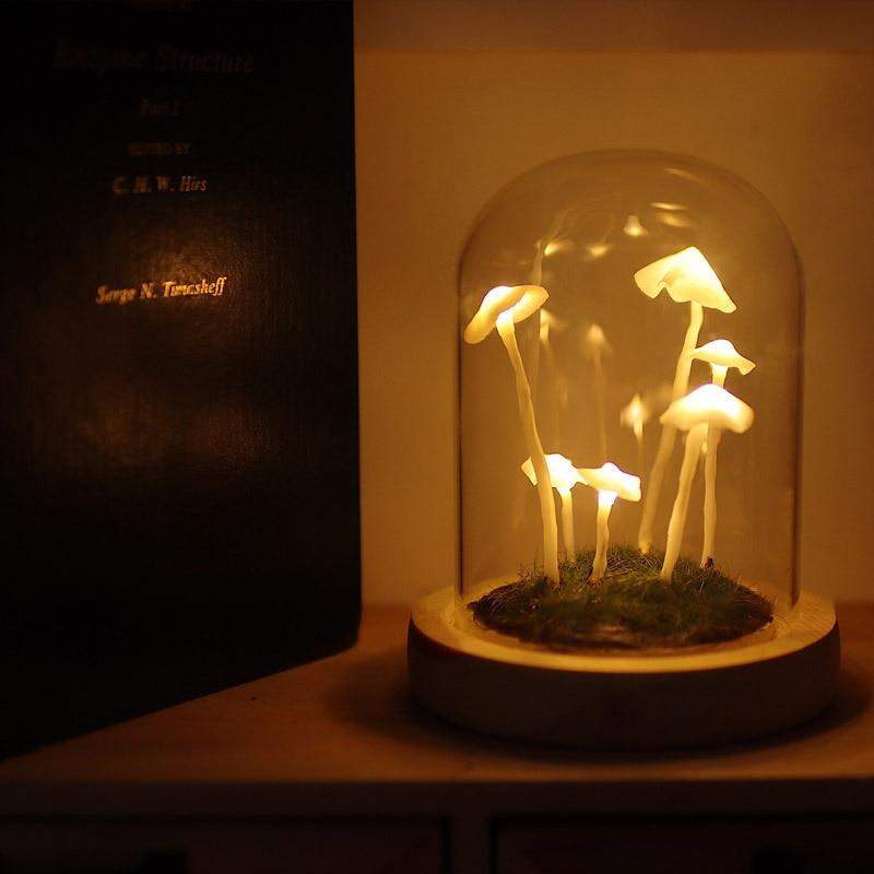 DIY LED Pöytälamppu Sieni Muotoilu Luovuus Valaistus 1