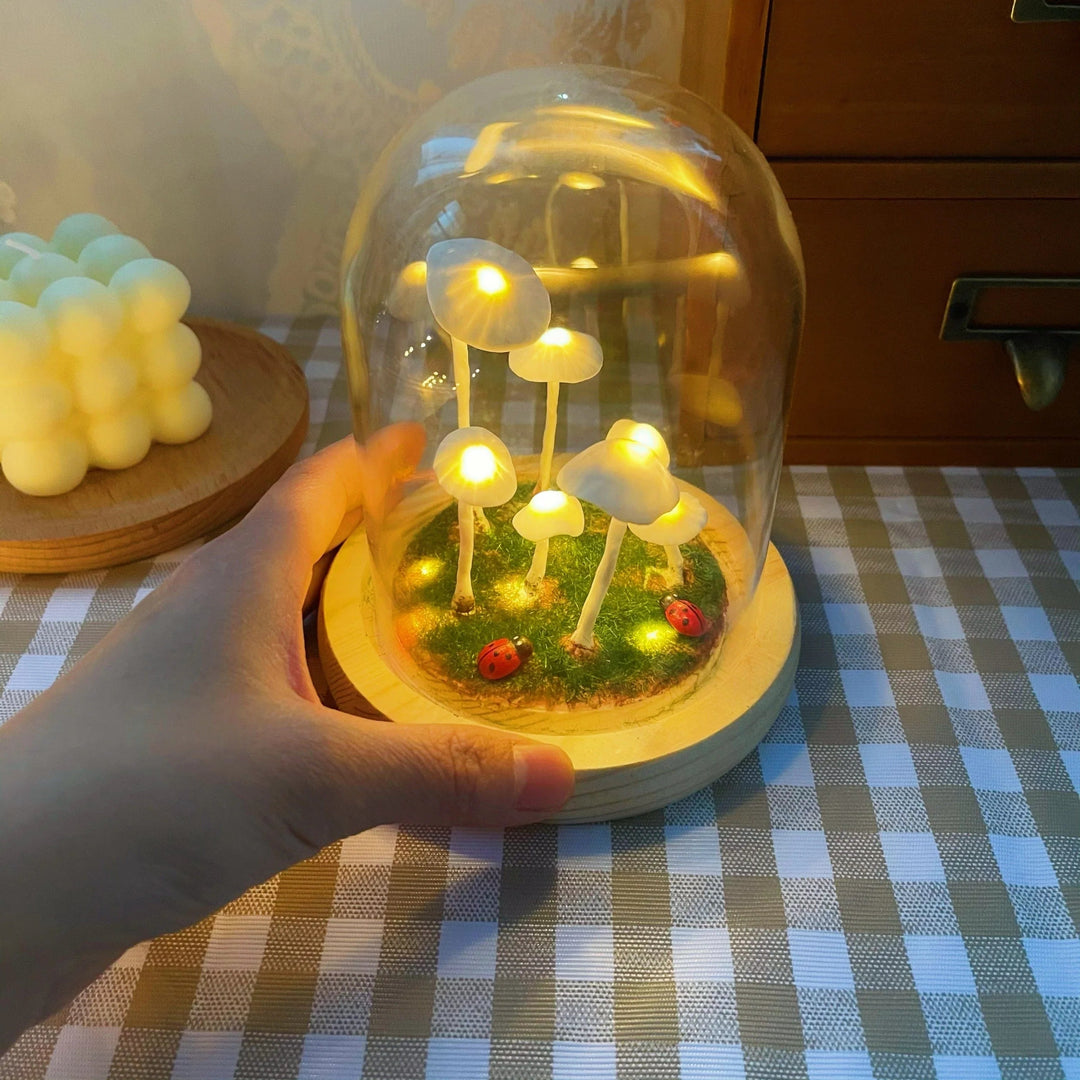 DIY LED Pöytälamppu Sieni Muotoilu Luovuus Valaistus 4