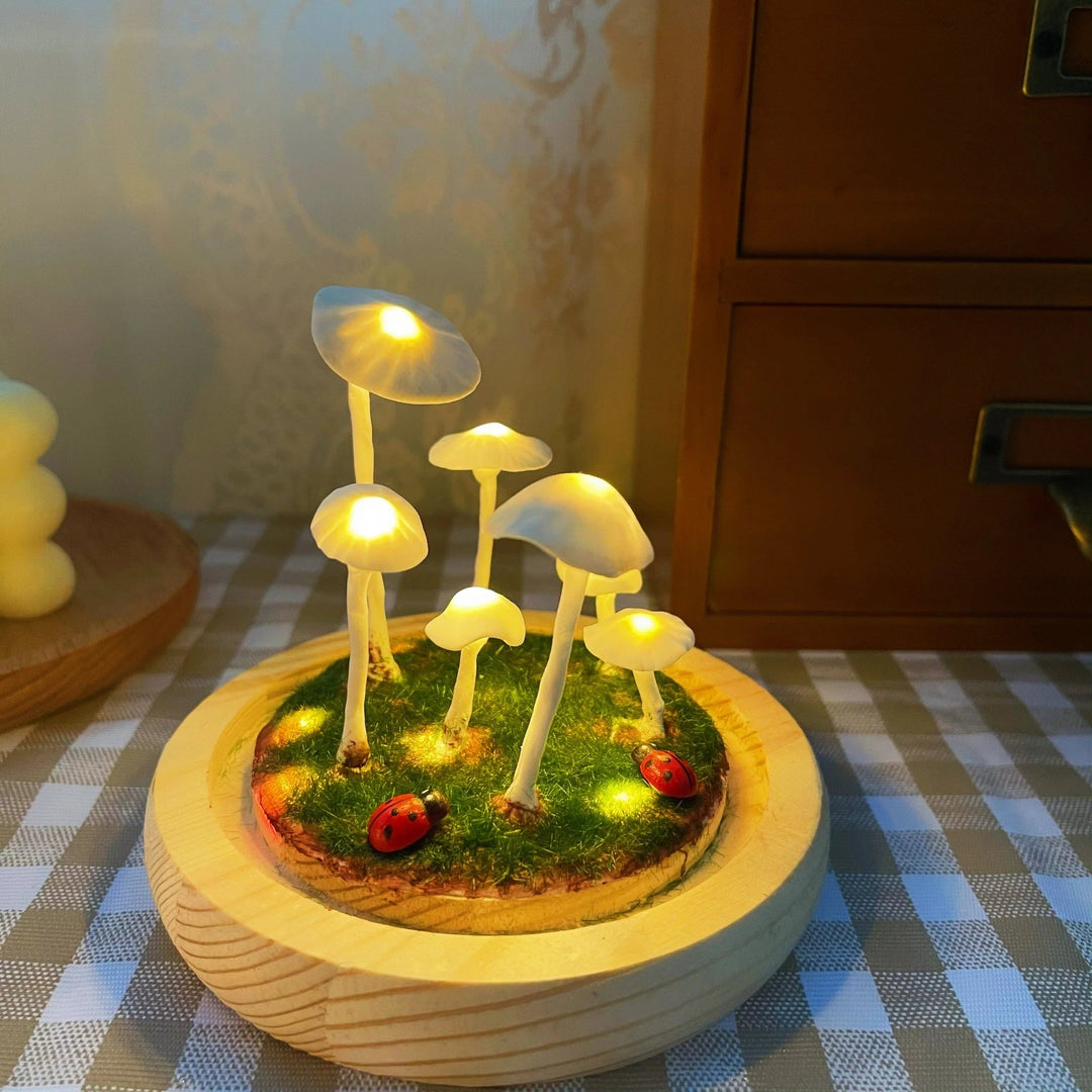 DIY LED Pöytälamppu Sieni Muotoilu Luovuus Valaistus 5