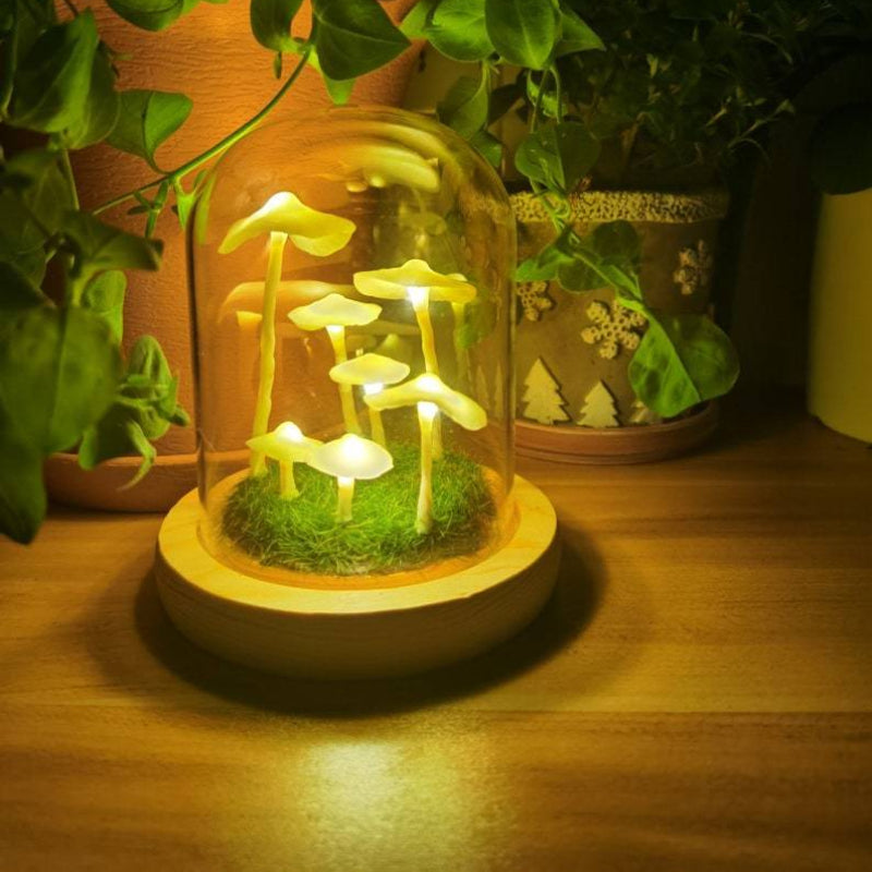 DIY LED Pöytälamppu Sieni Muotoilu Luovuus Valaistus 7