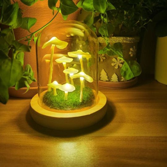 DIY LED Pöytälamppu Sieni Muotoilu Luovuus Valaistus 7