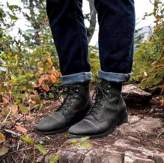 Variant image for Miesten Bootsit Korkealaatuisesta Nahasta Tyylikkäät Saappaat-21