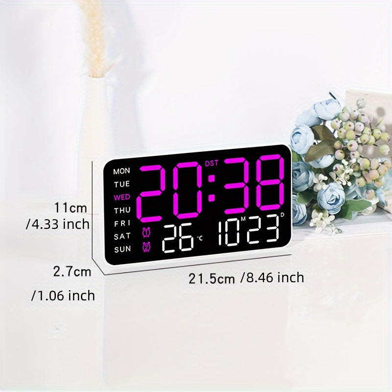 Digitaalinen Seinäkello Monitoiminen Moderni Tyylikäs Design 5