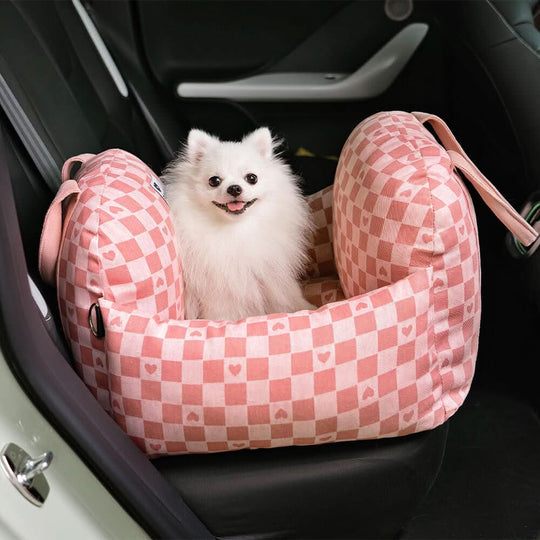 Dog Car Seat Bed with Safety Belt 20