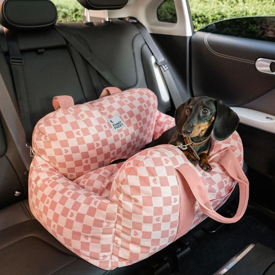 Dog Car Seat Bed with Safety Belt 29