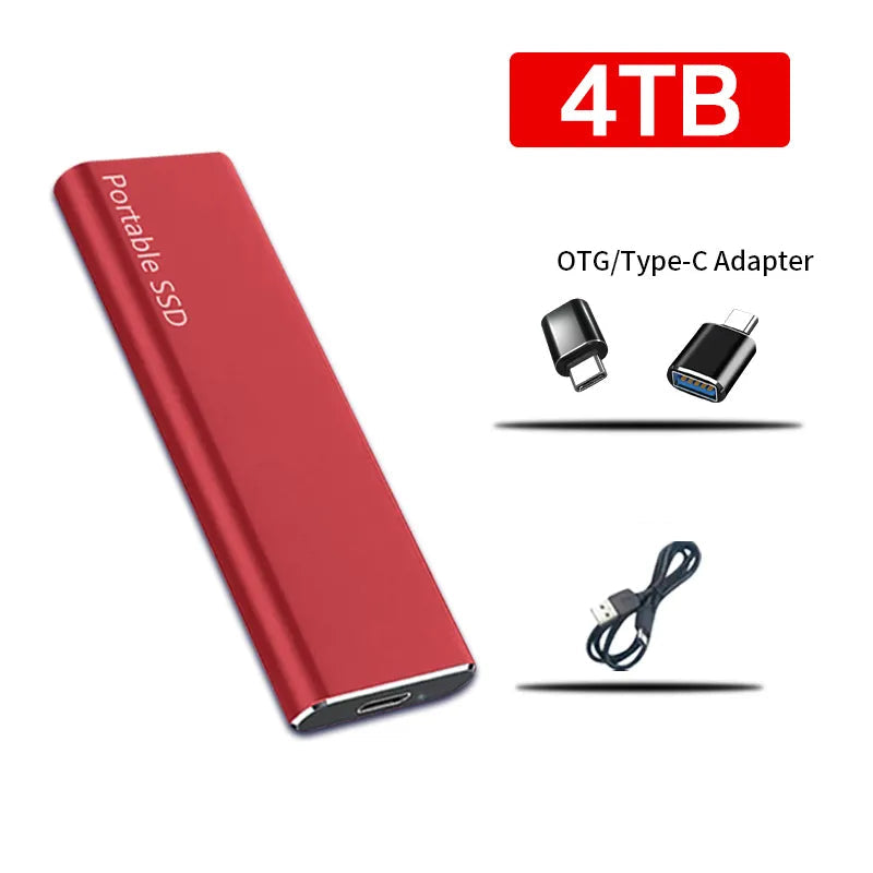 Ulkoinen kiintolevy 4 Tt USB-C kannettava tallennustila