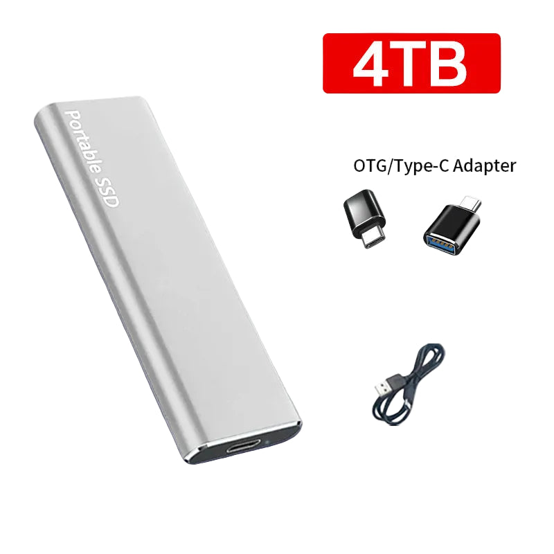 Ulkoinen kiintolevy 4 Tt USB-C kannettava tallennustila