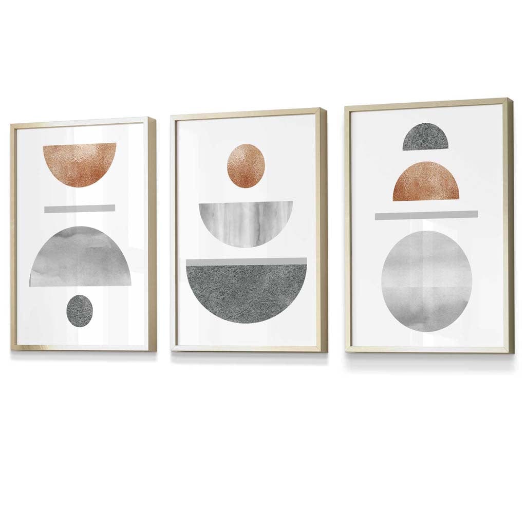 Geometric Art Set 3-Piece Abstract Design 1