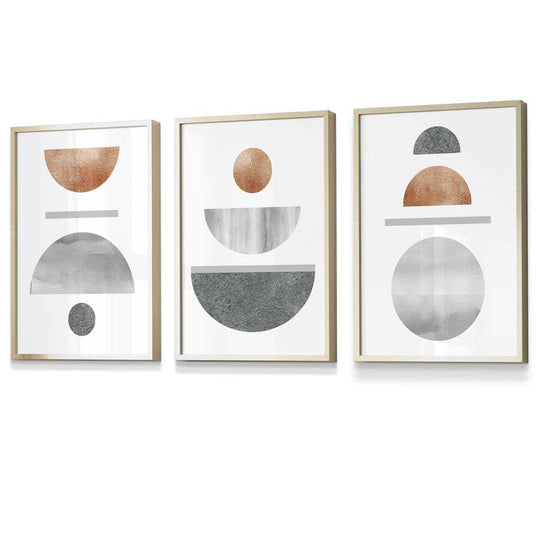 Geometric Art Set 3-Piece Abstract Design 1