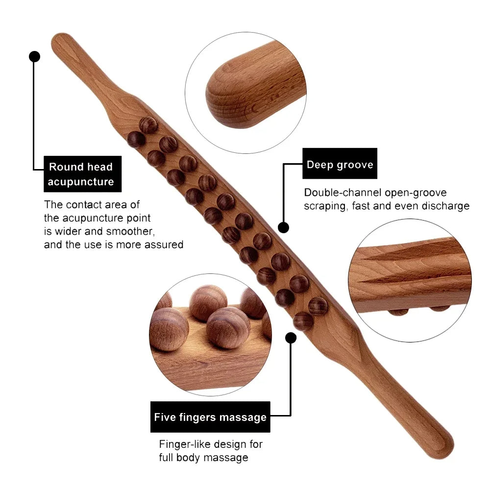 Gua Sha Hierontapuikko 60 Cm Rentoutumiseen 4