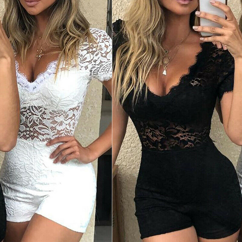 Naisten Pitsi Romper Romanttinen Spandex 6