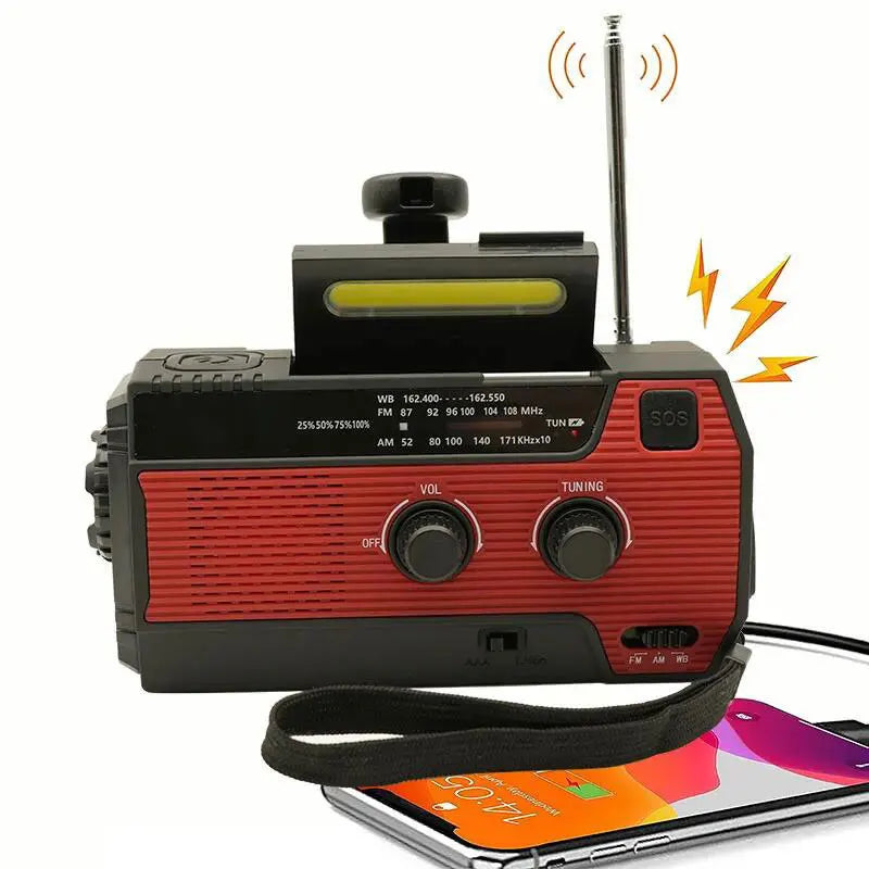 Hätäakku Aurinkoradio Monitoimilaite Kompakti Retkeilyyn 11