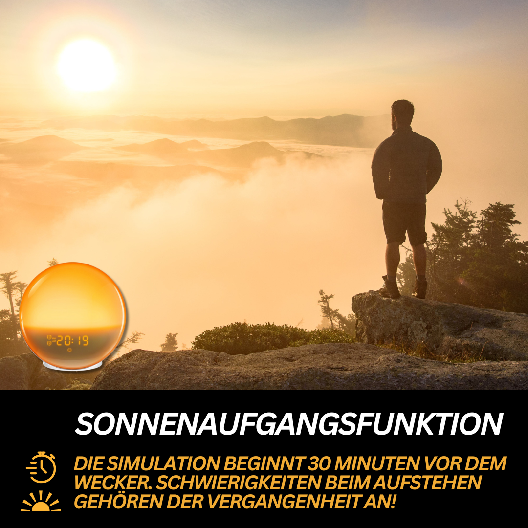 Herätysvalo Kelloradio Innovatiivisella Auringonnoususimulaatiolla 2