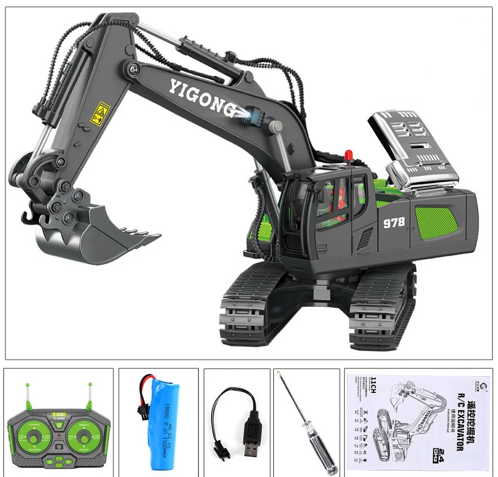 Hydraulinen Täysmetallikaivukone 1:14 RTR 0