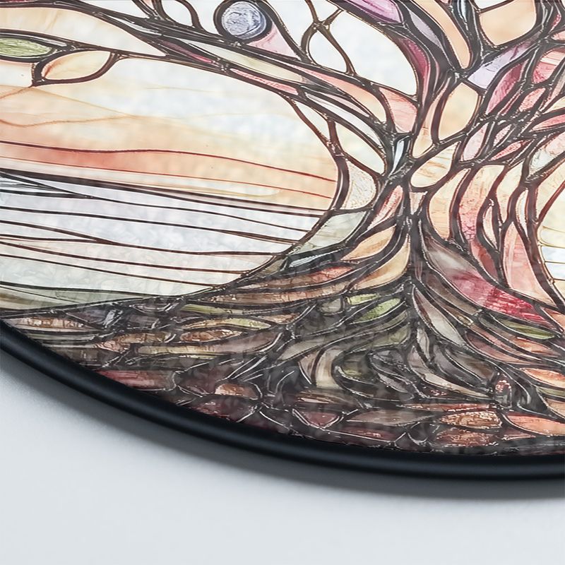 Ikkunakoriste Elämänpuu Käsintehty Lasimaalauksella 3