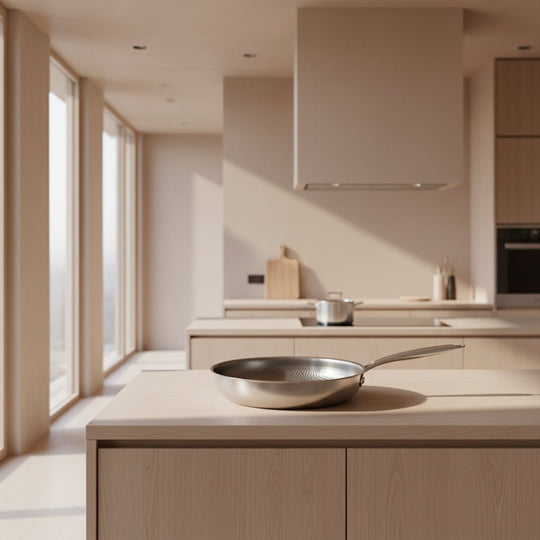 Induktio-yhteensopiva Paistinpannu Vasaralla Muotoiltu Titaaninen Ruokailuun 2