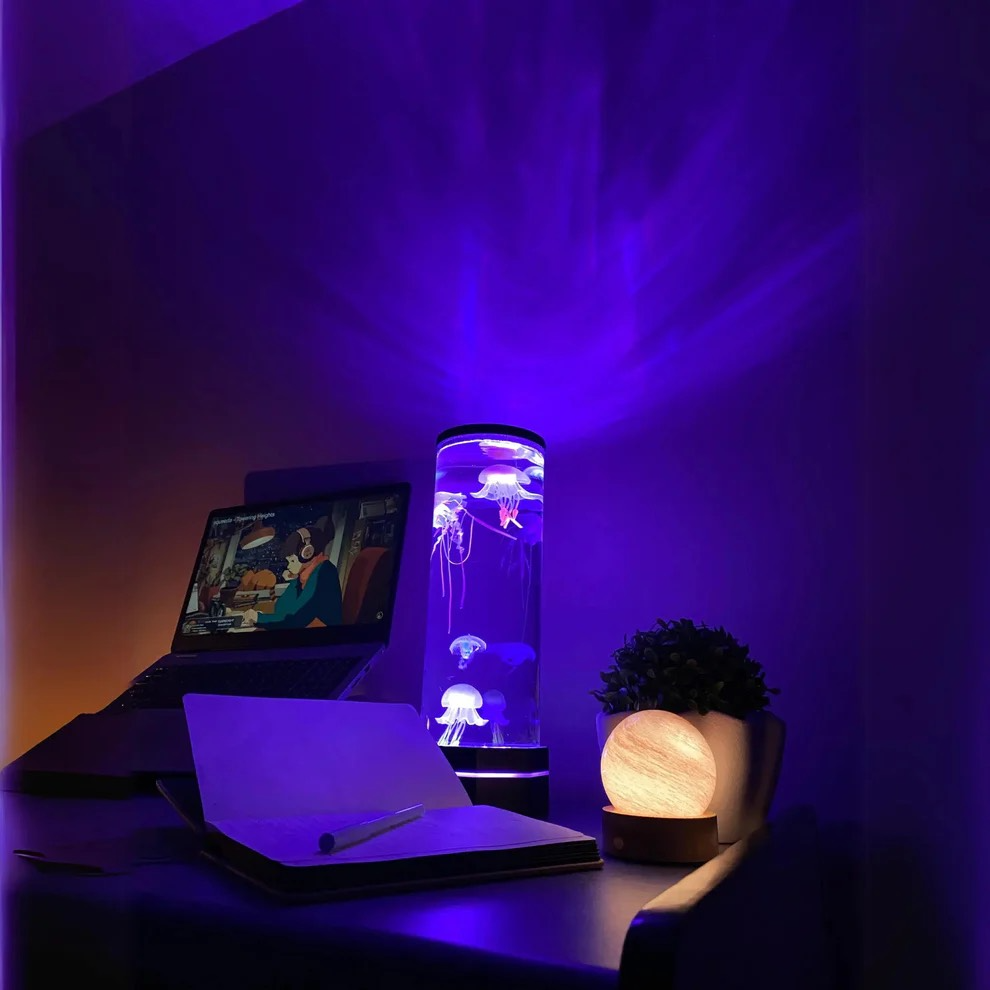 Jellyfish Aquarium -pöytälamppu Moderni Muotoilu 1