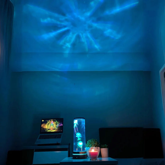 Jellyfish Aquarium -pöytälamppu Moderni Muotoilu 2