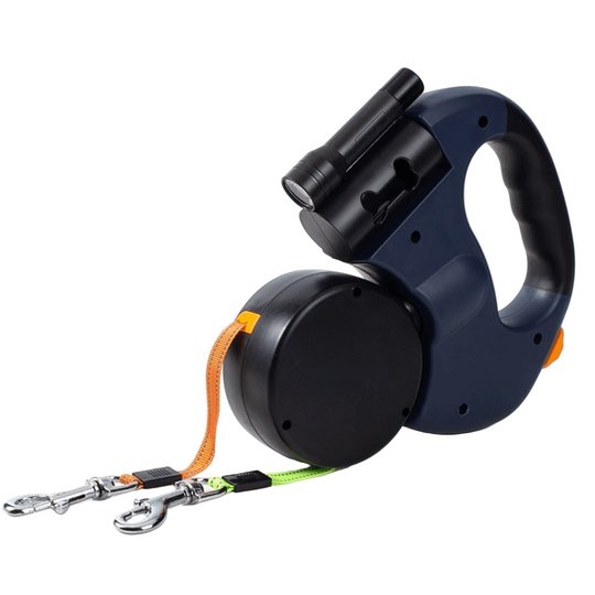 Kaksinkertainen Koiran Talutushihna Integroidulla Taskulampulla 0