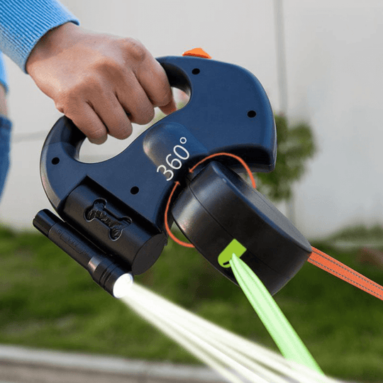 Kaksinkertainen Koiran Talutushihna Integroidulla Taskulampulla 3