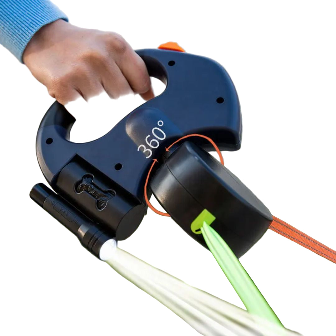 Kaksinkertainen Koiran Talutushihna Taskulampulla 0