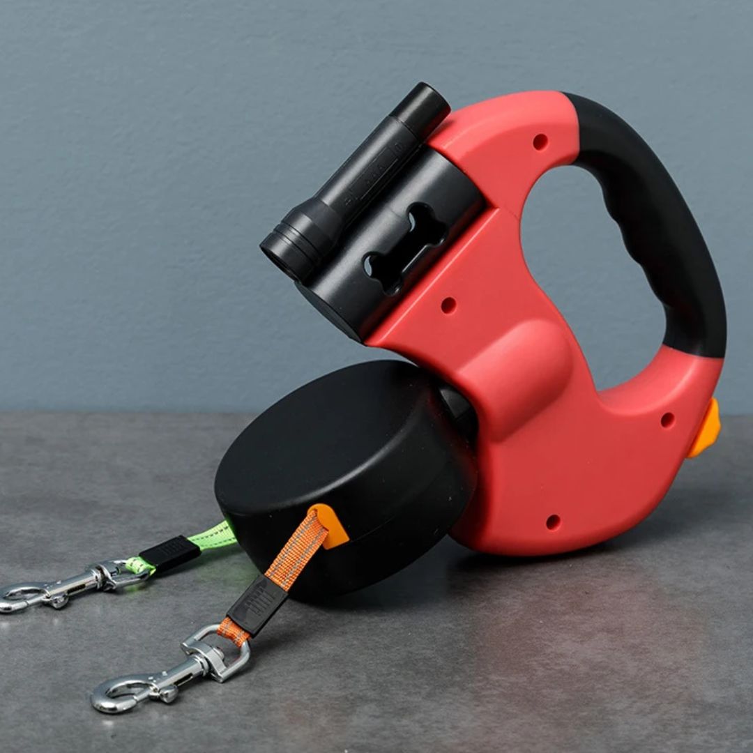 Kaksinkertainen Koiran Talutushihna Taskulampulla 1