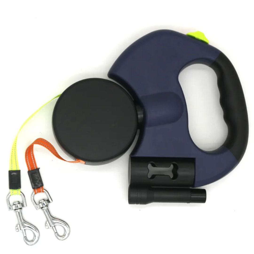 Kaksinkertainen Koiran Talutushihna Taskulampulla 6