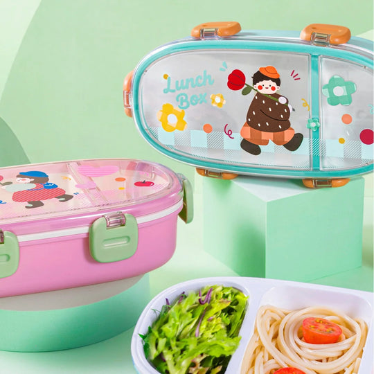 Kannettava Bento-eväsrasia Hauska-teemainen 2
