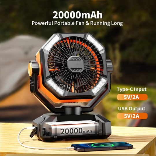 Kannettava Camping Tuuletin Innovatiivisella Turbotekniikalla 5