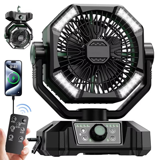 Kannettava Camping Tuuletin Innovatiivisella Turbotekniikalla 8