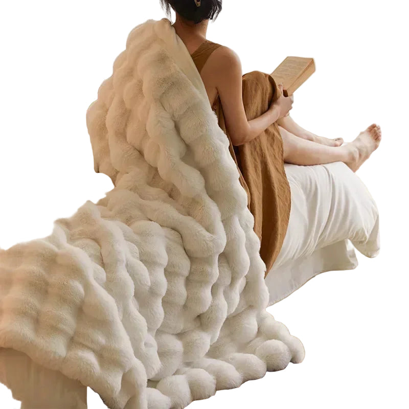 Kannettava Fluffy Tekoturkispeitto 0