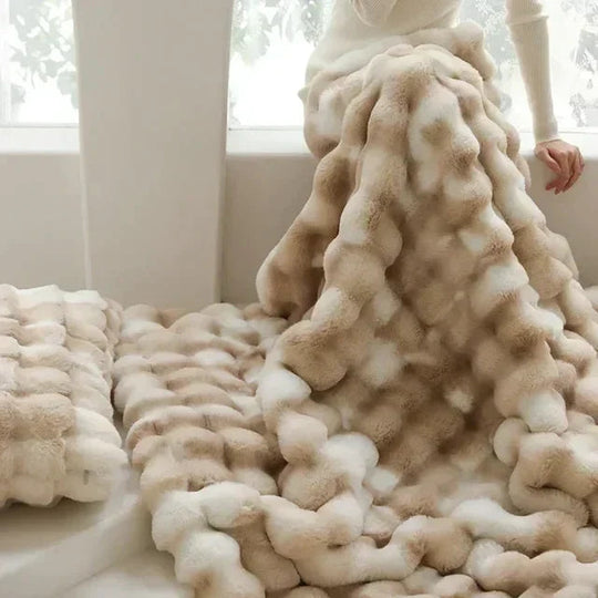 Kannettava Fluffy Tekoturkispeitto 4