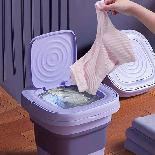 Kannettava Mini Pesukone Taitettava Pyykinpesukone Ultraäänipuhdistuksella 4