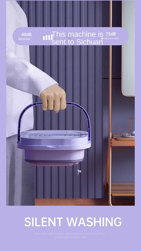Kannettava Minipesukone 8L Kokoontaitettava Käytännöllinen Pyykinpesulaite 8