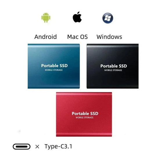 Kannettava SSD-tallennustila, ulkoinen nopea USB-C 1050 Mt/s 4