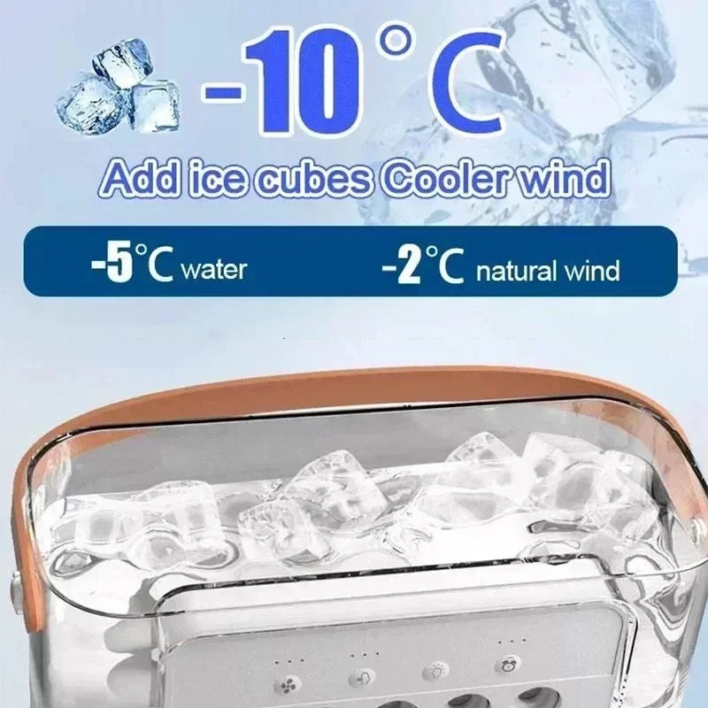 Kannettava USB Tuuletin Ilmankostuttimella ja LED-valolla 1