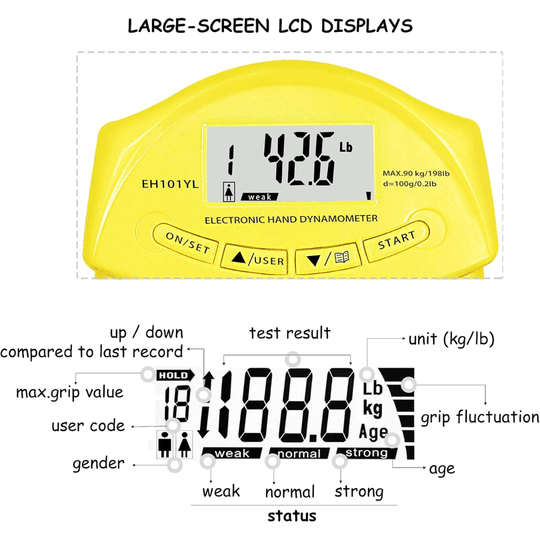 Käsidynamometri HANDPOWER PRO 5